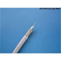 Serial Digital RG59 - White Dual shield coaxial cable Interflex Liberty
