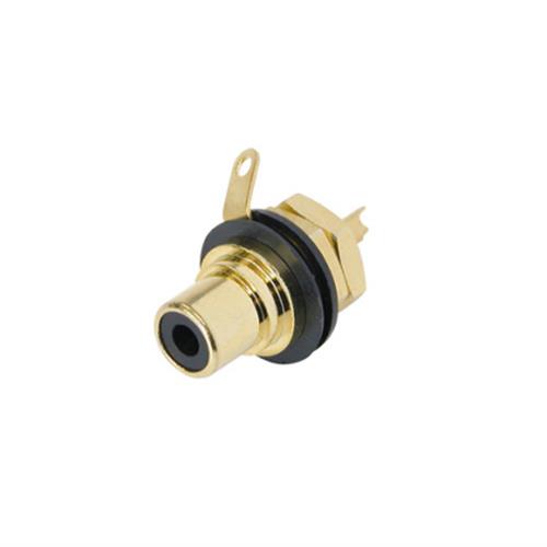 Bulkhead mount RCA gold plated, solder, white ID