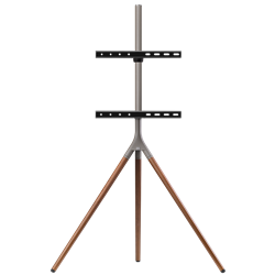 OFA Designer TV Stand Walnut and Gun metal DARK