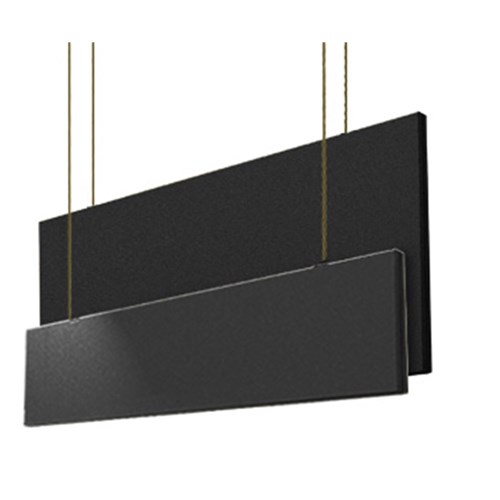 Saturna LP baffle w/hardware 305x1219x38mm black 2 panels Z840 1220 00