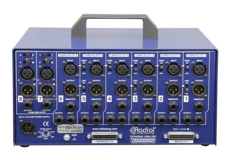 A blue audio mixer with many portsDescription automatically generated with medium confidence